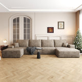 135" Cloud Sectional Sofa with Ottoman