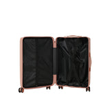 4-Piece Hard ABS Luggage Set with 360° Dual Rotating Wheels - Rose Gold