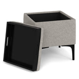 Natasha Storage Ottoman with Tray