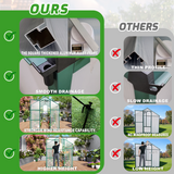 6x10 FT Aluminum Windproof Greenhouse
