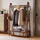 Solid Wood Freestanding Clothing Garment Rack