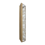 Antique Rectangle Mirror with Floral Accents - Pearl Silver