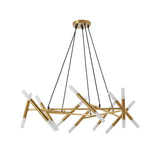 Golden Modern Chandelier Light Fixture with Branch Design - Gold