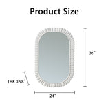 24"x36" Oval Scalloped Wall Mirror