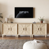 Mid-Century Modern Credenza Sideboard, 31.5-Inch, Antique Natural