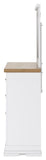 Ashbryn - Dresser And Mirror - White / Natural
