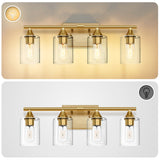 4-Light Brushed Bathroom Vanity Wall Light