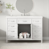 48" Bathroom Vanity with Sink, 2 Doors and 8 Drawers