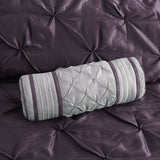 7 Piece Tufted Comforter Set - Plum California King