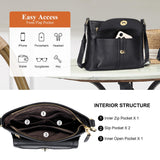 Over Earth Genuine Leather Crossbody Bags for Women Trendy Purses and Ladies Shoulder Handbags