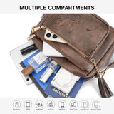 KITEVIUN Crossbody Bags for Women Trendy Leather Crossbody Purse Shoulder Handbags Butterfly Design