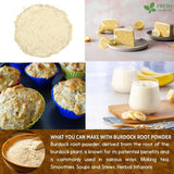 Burdock Root Powder,  Burdock Root Extract, 100% Natural & Pure from Burdock Root, Burdock Root Herbal Tea, No Additives, No Caffeine, Vegan