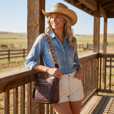 Crossbody Bags for Women, Vegan Leather Crossbody Purse, Multiple Pocket Daily Travel Shoulder Bag with Boho Strap