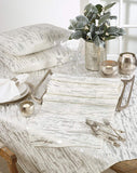 Fennco Styles Distressed Metallic Foil Design Cotton Throw Pillow - Gold Throw Pillow for Couch, Living Room and Bedroom Décor