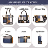 2E-youth Designer Purses and Handbags for Women Satchel Shoulder Bag Tote Top Handle Bag