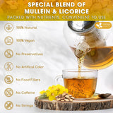 Premium Mullein Licorice Tea Bags. 100% Natural, Blend of Mullein Leaves, and Licorice Root.