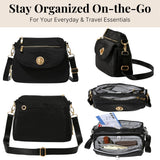 Baggallini Calais Crossbody Bags for Women 10x7 Lightweight Water-Resistant Travel Purse, RFID & Interior Organization