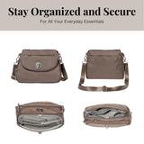 Baggallini Calais Crossbody Bags for Women 10x7 Lightweight Water-Resistant Travel Purse, RFID & Interior Organization