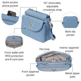 Baggallini Calais Crossbody Bags for Women 10x7 Lightweight Water-Resistant Travel Purse, RFID & Interior Organization