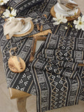 Fennco Styles Tribal Mud Cloth 100% Cotton Decorative Throw Pillow Cover 14 x 20 Inch - Black Geometric Pillow Case for Couch, Living Room and Bedroom Décor