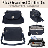 Baggallini Calais Crossbody Bags for Women 10x7 Lightweight Water-Resistant Travel Purse, RFID & Interior Organization