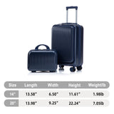 ABS Spinner Luggage Set with Combination Lock - Navy