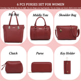 2E-youth Designer Purses and Handbags for Women Satchel Shoulder Bag Tote Top Handle Bag