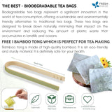 Premium Butterfly Pea Flowers, Tea Bags, 100% Natural and Pure from Butterfly Pea Flowers, Hand-made, Made With Natural Materials-Corn Fiber Tea Bag, Sugar/Caffeine/Gluten Free