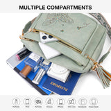 KITEVIUN Crossbody Bags for Women Trendy Leather Crossbody Purse Shoulder Handbags Butterfly Design