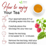 Raspberry Leaf Tea Bags, 100% Natural & Pure from Raspberry Leaves. Loose Leaf Raspberry Herbal Tea, Made with Natural Material Tea Bags, Raspberry Leaf Tea. No Sugar, No Caffeine, No Gluten, Vegan.