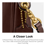 Coach Women's Natural Grain Leather Plaza Bag