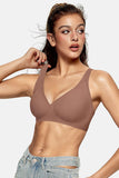 OEAK Womens Deep V Bras Wireless Comfortable Bra Supportive No Underwire Bras Tshirt Push Up Bralettes Plunge Seamless Bra