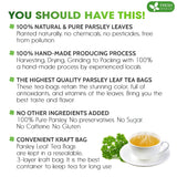 Premium Parsley Leaf Tea Bags, 100% Natural & Pure from Parsley Leaves.