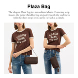 Coach Women's Natural Grain Leather Plaza Bag