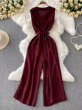 Sleeveless Wide Leg Jumpsuit