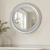 Vintage Round Wall Mirror, Brushed