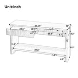 55" Fluted Console Table