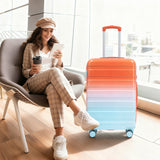 3-Piece Spinner Wheel Luggage Set with Silent Wheels - Blue Red