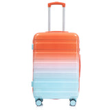 3-Piece Spinner Wheel Luggage Set with Silent Wheels - Blue Red
