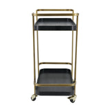 23.8x15.2x32.7" Metal Bar Cart