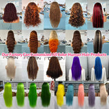 13x6 Human Hair Lace Wig, High-Definition Burgundy Lace Wig, Human Hair With Aligned Cuticle Layer, Indian Hair Wig