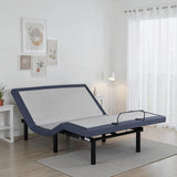 Full Adjustable Bed Base with Wireless Remote - Blue-Gray