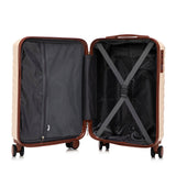 Beige 2-Piece Spinner Luggage Set with Hard Shell - Beige