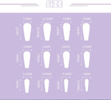 Bright Oil Color Marble Pattern European And American Style Long Fake Nails
