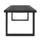 2-Piece Solid Acacia Wood Outdoor Dining Set, Sandblast Dark
