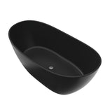 65 Inch Artificial Stone Solid Surface Freestanding Bathroom Bathtub