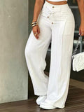 Women's High-Waist Drawstring Wide-Leg Pants