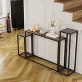 3-Piece Set of Narrow Table - High-End Edge Wrapped Entrance Hall Table