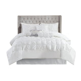 7 Piece Tufted Comforter Set White