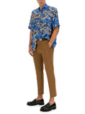 Moschino Men Blue Flowers Allover Print Shirt
